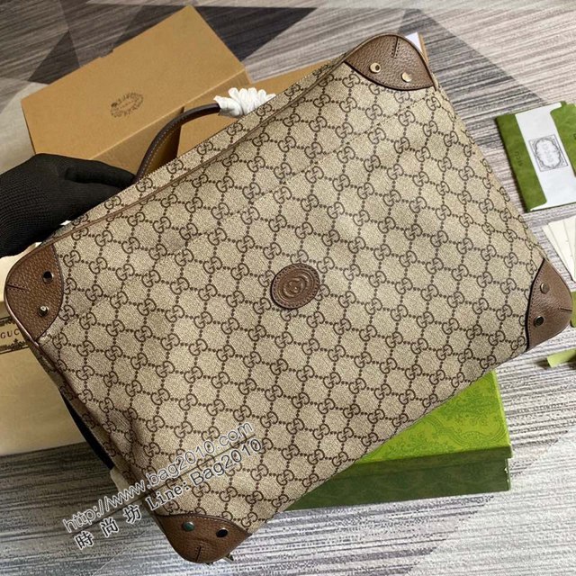 Gucci新款包包 古馳Supreme帆布公事包 Gucci男士手提公事包 658543  ydg3178